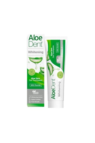 AloeDent Aloe Dent Whitening Aloe Vera Toothpaste with Fluoride Natural Actio...