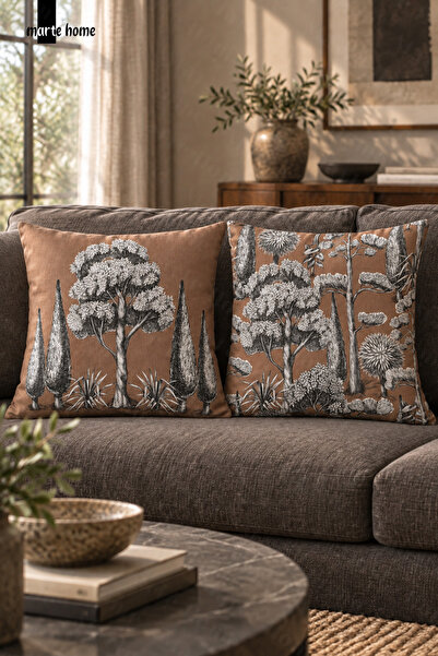 Marte Home Terra - Colorful Double-Sided Digitally Printed 2-Piece Kirlent Co...