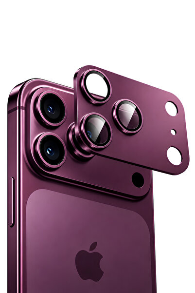 QUSCHU İphone 18 Pro / 17 Pro Uyumlu Tam Kapatan Premium Safir Kamera Lens Ko...