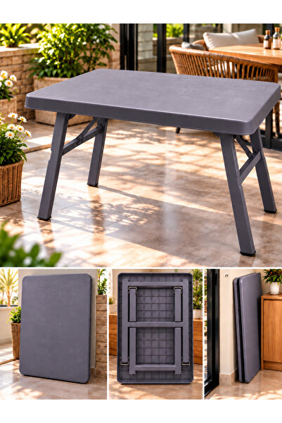AR HOME Plastic Folding Picnic Table-Purple