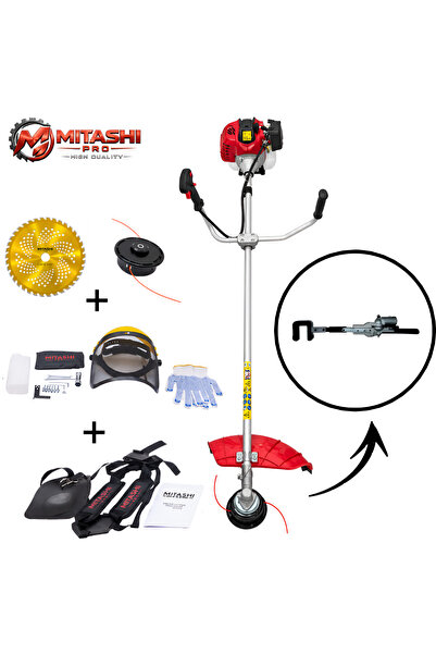 Mitashi Pro Benzinli Yan Tırpan 52CC Euro5 - Ot Biçme + Zeytin & Fındık & Cev...