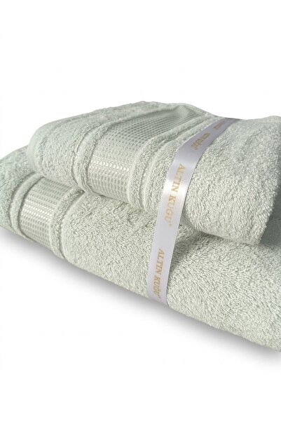 Özdilek Large Size Bath Towel Set 2 Pieces - Water Green (90X150 cm + 50X90 cm)