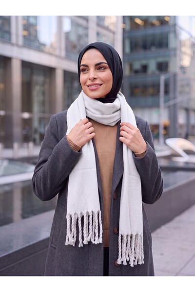 MODA شال كتف منفوش بلون الكرز مستورد - شال كتف ملتوي - شال كتف ناعم بلون الكرز