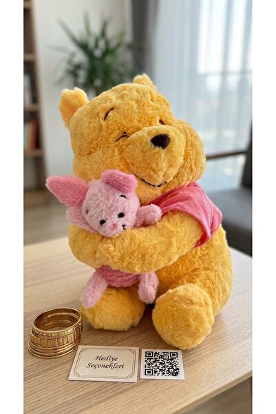 NUREYY AKSESUAR pooh ve piglet sarılan peluş sevgiliye hediye doğum günü hedi...