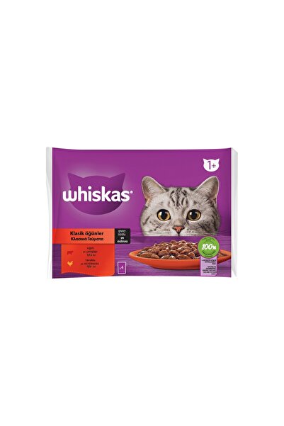 Whiskas Yaş Mama Poşet 340 G Klasik - Kediniz İçin Lezzetli ve Dengeli Beslen...
