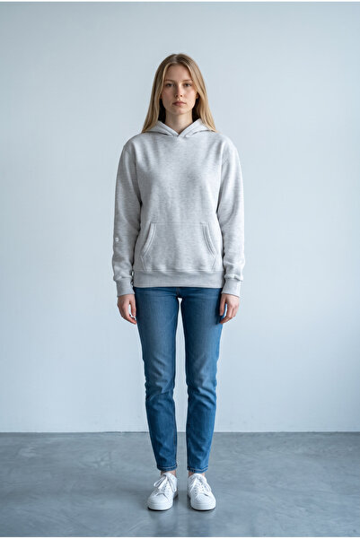 Kadın Regular Fit Kapüşonlu Sweatshirt