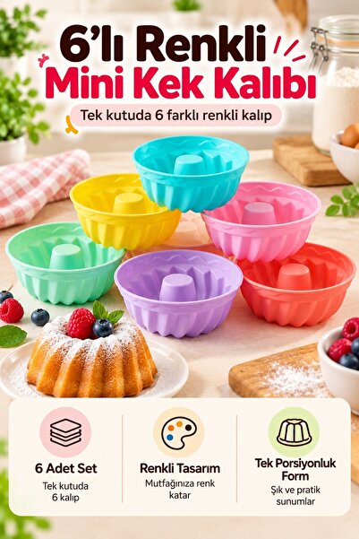 FLY LIFE Colorful Mini Cake Mold Single Serving Decorative Small Cake Mold Se...
