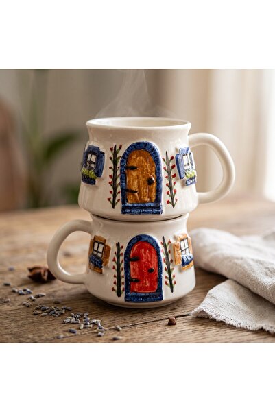 sharp&art Relief Pattern 15 Different Models 2-Piece Mug, Hand-Crafted, 2D 36...
