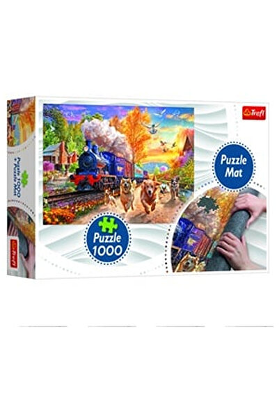 OEM Puzzle Catelusi Langa Tren (1000 de Piese) & Covoras - Trefl