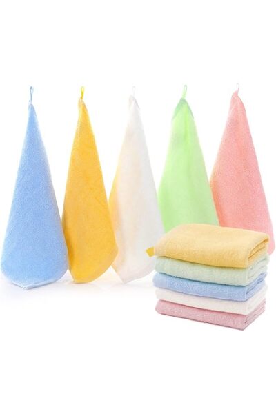 ASKIND Towel with Hanging Loop, Hanging Hand Towels, 5 Pieces Towels, Soft an...