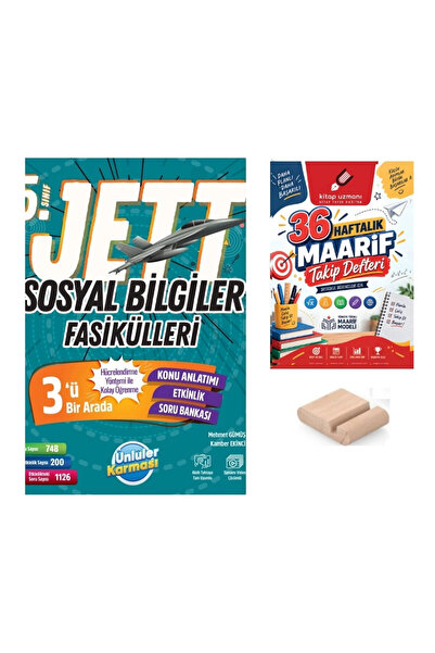 5.Sınıf Sosyal Bilgiler JETT Fasikülleri Maarif Müfredatı+Maarif Defteri+Telefon Tutucu