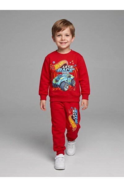 ARBİ kids Boy's Three-Threaded Winter Suit with a Car Design