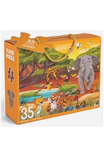OEM Puzzle de Podea Animale din Jungla (35 Piese Jumbo)