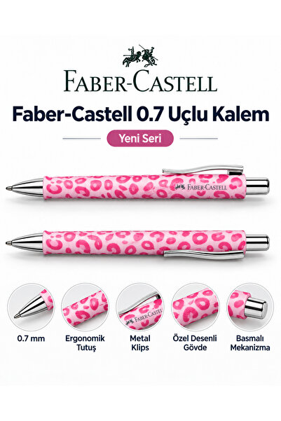 Faber Castell Poly Matic Leo 0.7 mm Versatil Uçlu Kalem Leopar Desenli – Renk...