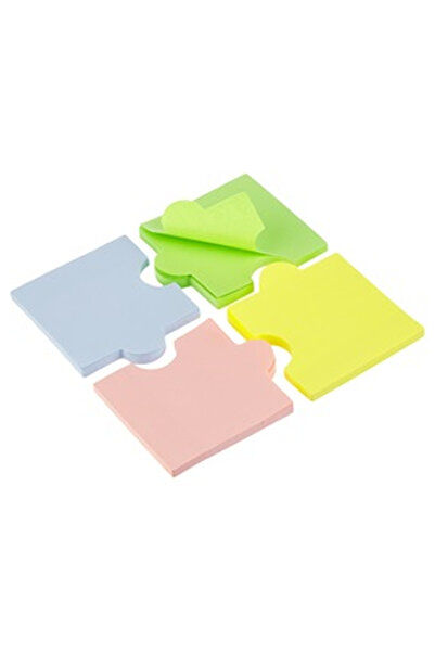 OEM Sticky Notes Puzzle Pieces 4 Pale Colors 7x6cm - 200F