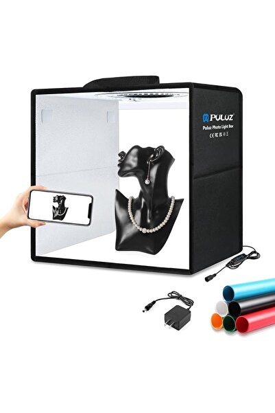 PULUZ صندوق إضاءة للتصوير الفوتوغرافي مع إضاءة بيضاء - 12 بوصة × 12 بوصة، 112...
