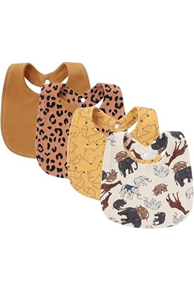 GENERAL Baby Bibs 4 Pack - Gentle 100% Cotton Adjustable Bibs: Absorbent for ...