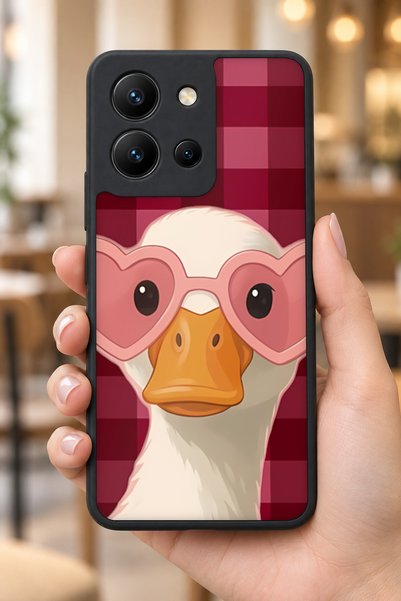 BGAKSESUAR Vivo Y36 Compatible Case with Glasses and Duck Pattern, Camera Pro...