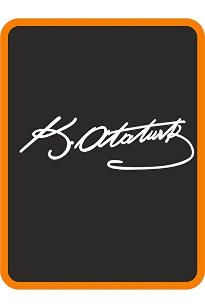 EYBA STİCKER Ataturk Signature Auto Sticker 40X13 cm White