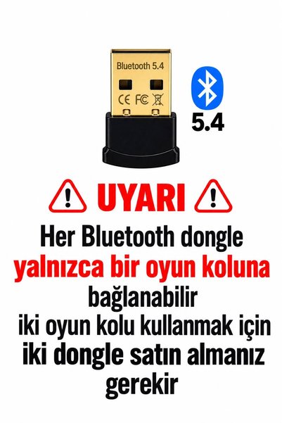 Defry Bluetooth 5.4 USB Adaptör – Pc & Laptop Uyumlu | Tak-Çalıştır Dongle | En Yeni Teknoloji