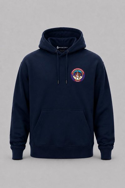Bahriyeli Collection Hooded Tcg Algerian Veteran Hasan Pasha between the Waves Design V2 Pocket and Back Printed Unisex Sweatshirt