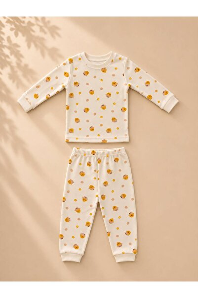 EFU BABY %100 Pamuklu Civciv Desenli Bebek Pijama Takım