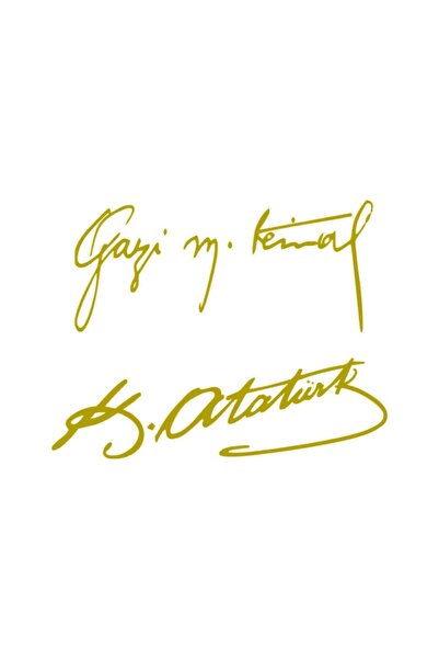EYBA STİCKER Gazi M.kemal Signature Sticker, Atatürk Signature Sticker, Doubl...