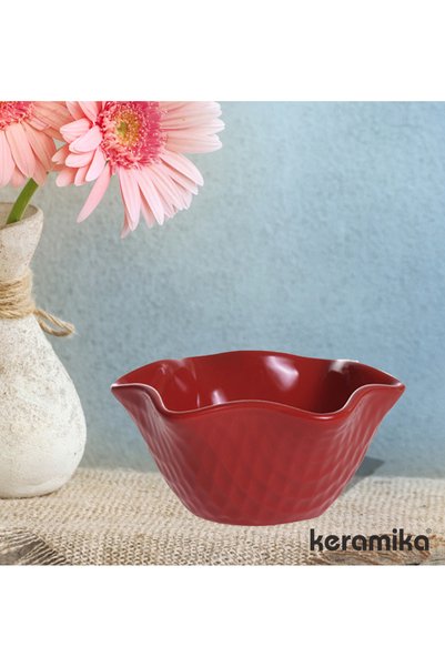 Keramika CEREZLIK 11 CM KIRMIZI 6 Lı