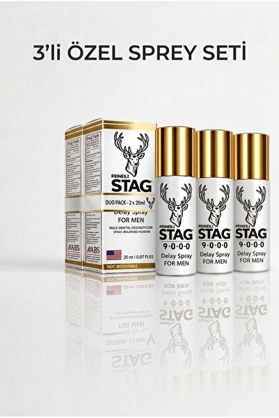 STAG Erkekler için Geç1kt1r1c1 Sprey Etk1l1 3’lü set
