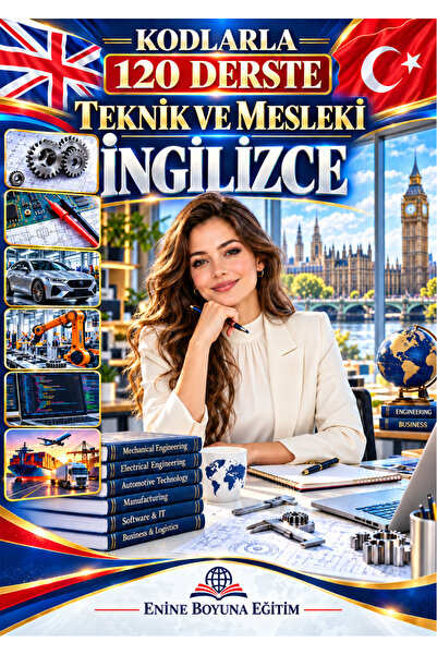 Enine Boyuna Eğitim اللغة الإنجليزية التقنية والمهنية مع الكودز، 120 درسًا