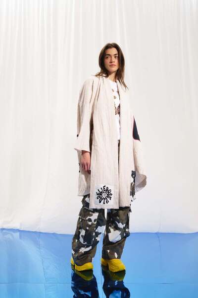 #vdr viadellerose Beige Oversize Cardigan 17297