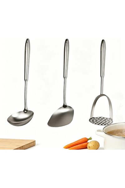 NIUBIER 304 Professional Potato Masher, Stainless Steel Kitchen Utensils Set,...