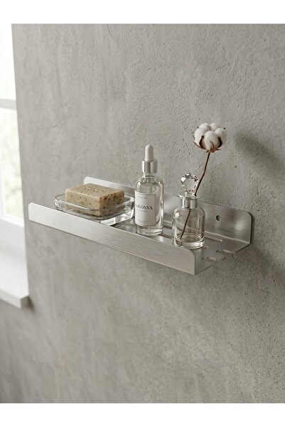 Eyzo Home Yapışkanlı / Vidalı Banyo Mutfak Rafı - Su Tahliyeli ve Lif Askılı ...
