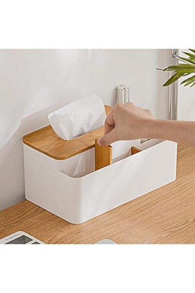 Yelajoy Tissue Box,Multifunctional Desktop Storage Organizer