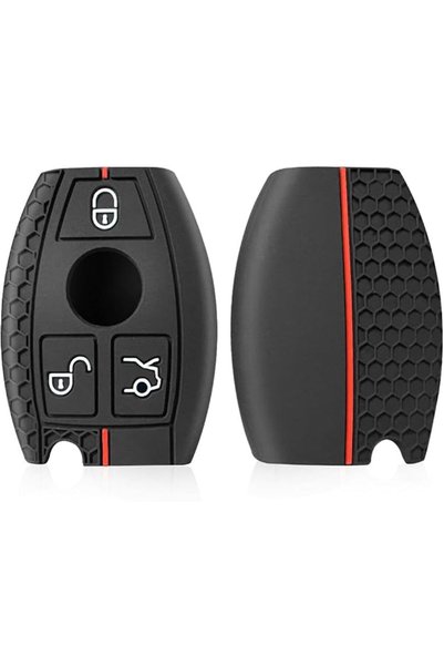 GENERAL Silicone 3 Button Key Fob Cover Compatible with Mercedes - 2 Pcs Anti...