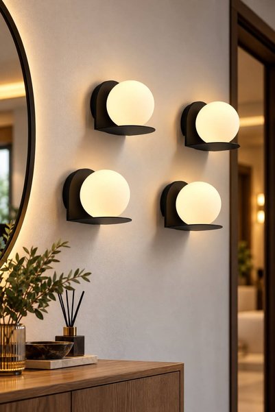 VENON Doruk Apli̇k Black | |   White Glop Glass | |   Wall Lamp Bedroom-Bedside-Bathroom ✨   Wall Sconce Modern Sconce Glass Sconce Decorative Sconce E-27 Lampshade Living Room Sconce Mirror Side Hall Entrance Wall Lighting