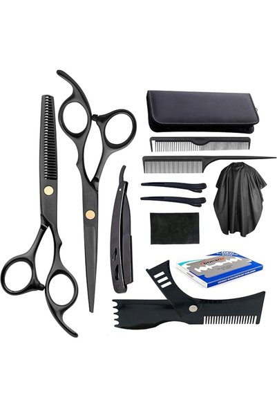 ICARER 11Pcs Professional 6 Inches Haircut Scissors and Hairdressing Thinning...