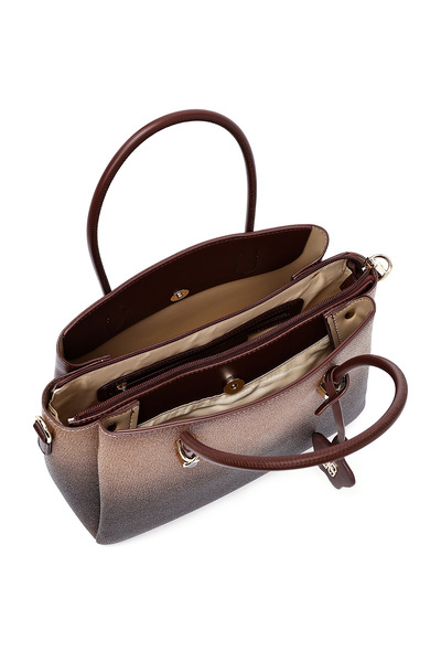 Derimod Women's Brown Long Strap Printed Shoulder Bag Ab150003Sb