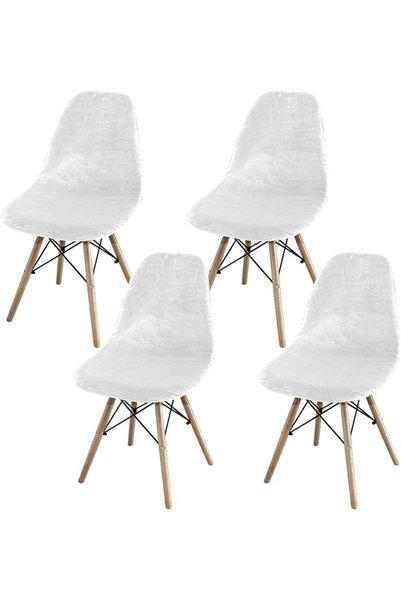 GENERAL Dolejia Shell Shape Velvet Chair Cover, Soft Stretch Reusable Dining ...