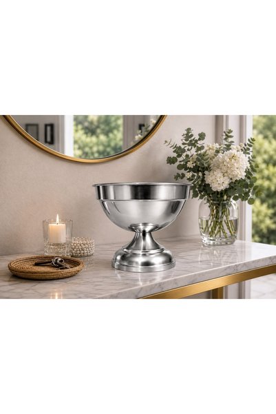 Vivense ELİSA ŞEKERLİK ANAHTARLIK VAZO, METAL, GÜMÜŞ