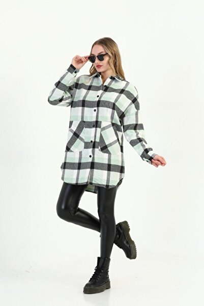 Polologin Butik Πουκάμισο Ξυλοκόπος Oversize με τσέπες Polologin & Μακρύ Γυνα...
