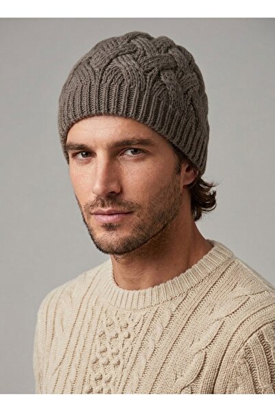 STELLA VESTİNO Double Layer Thick Knit Beanie - Soft Textured Winter Knit Beanie