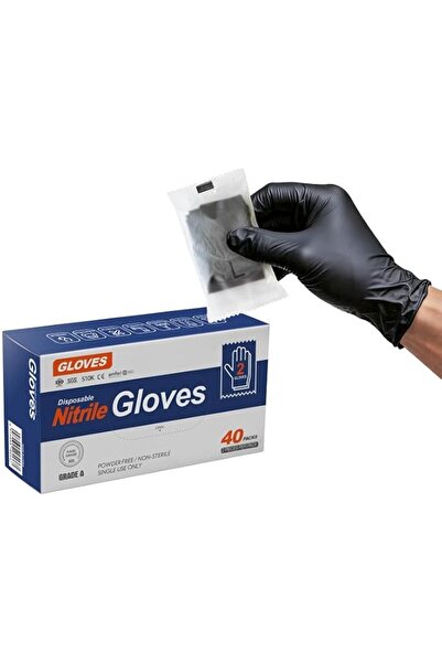 ALMEKAQUZ قفازات النتريل، خالية من اللاتكس، خالية من البودرة، صحية، 40 زوجًا ...