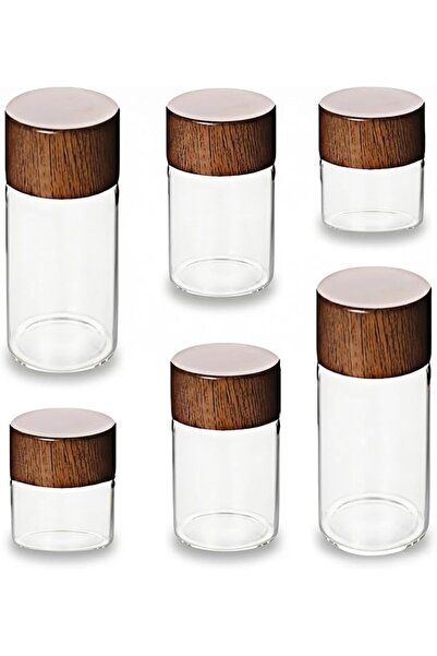 TERRIFI 6‑Piece Mini Glass Sealed Jar Set, Multi‑Size 10ml 20ml 30ml, Food‑Gr...