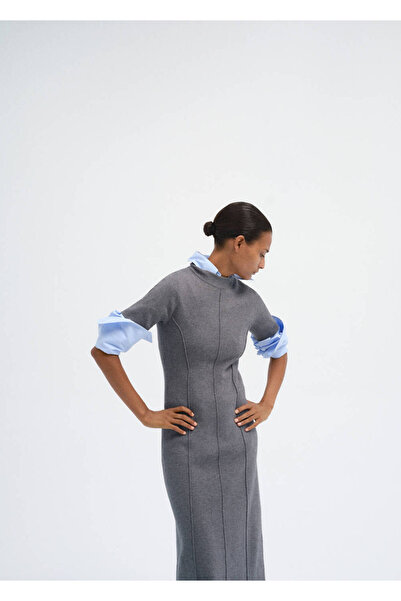 MANGO Woman Evaze midi elbise