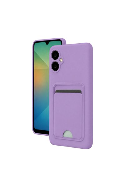 FMA Samsung Galaxy A07 4g Kelvin Silicone with Business Card Holder - Lilac