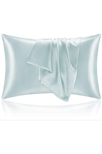 BEDELITE Satin Pillowcase with Zipper 2 Pack, White Pillow Cases Standard Siz...