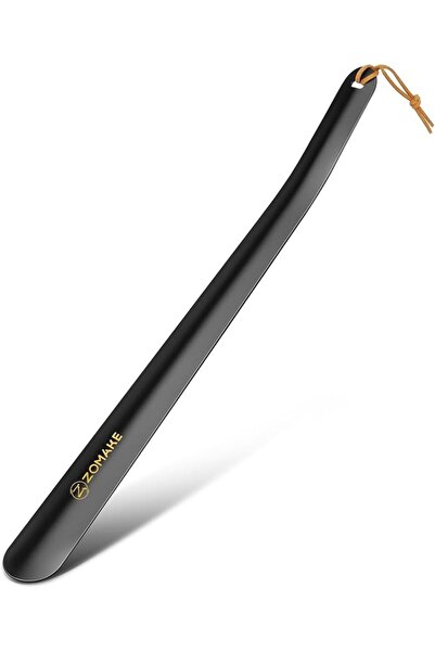 ZOMAKE Metal Shoe Horn, Stainless Steel Travel Shoehorn, Small Short Handle S...