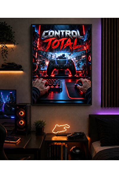 Miutic Print Studio Tablou decorativ gaming „Control total”, Tablou premium c...