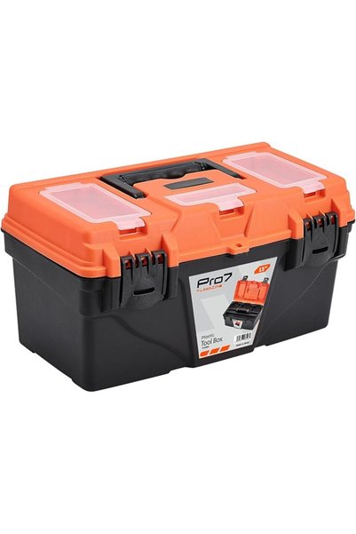 Lawazim Pro7 Plastic Tool Box - 15inch - Durable and Sturdy Tool Organizer wi...